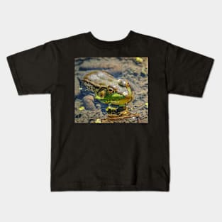 Sunbathing Frog. Photograph Kids T-Shirt